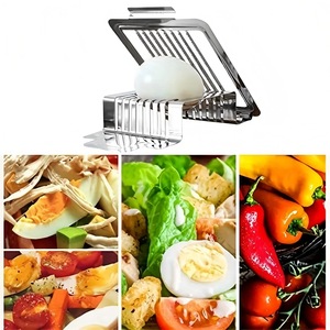 Stainless Steel Egg Slicer Multipurpose Kitchen Tool For Preserved Century Eggs With Grid Design 304 Grade Food Grade - Product Image 2