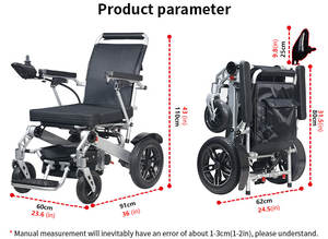 Recién llegados, silla <span class=keywords><strong>de</strong></span> ruedas eléctrica portátil Plegable ligera a <span class=keywords><strong>precio</strong></span> barato <span class=keywords><strong>para</strong></span> personas con discapacidad - Product Image 3