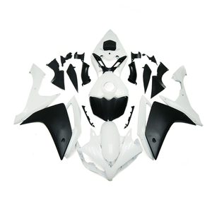Kit Carrosserie Moto pour Yamaha YZF <span class=keywords><strong>R1</strong></span> <span class=keywords><strong>2007</strong></span> 2008 Carénages Plastique Blanc Noir - Product Image 1