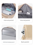 Mochila para Portátil con Logotipo Personalizado al por Mayor para Mujer, Mochila de Viaje con Correa para Equipaje, Mochila de Negocios para Damas, Regalo Corporativo
