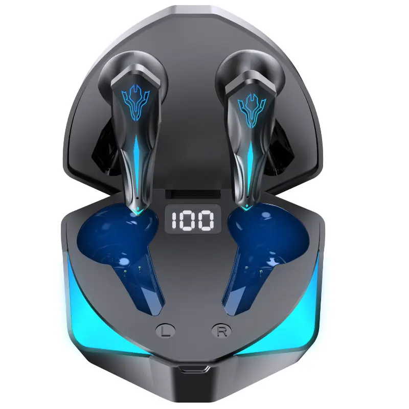 YYK-Q35 Earphone Gaming LED Latensi Rendah 10 Jam Waktu Putar Peredam Bising Aktif Earphone In-Ear Nirkabel