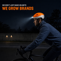 Nouvel Arrivage Casque de Vélo de Nuit à Moule Privé, Personnalisé, avec Lumière LED Rechargeable CE, pour Cyclisme Urbain Adulte