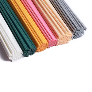 Varas de difusor de fibra sintética, varas coloridas de 3mm x 20cm para difusor, absorção de fragrância