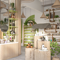 Rak penyimpan kecantikan, dekorasi Salon kecantikan Modern, dapat disesuaikan, rak toko persediaan Kecantikan Bar parfum