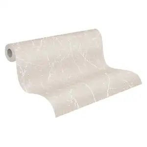 Germany Supplier Easy To Stick Non Woven Leaf And Palm Pattern Wallpaper In Beige For Bumpy Walls