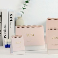 LABON 2026 Calendrier de table de bureau en spirale 365 jours, hebdomadaire et mensuel Design rabattable