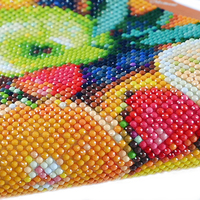Bloem Kleurrijke Diamant Schilderij Gegoten Lijm Volledige Vierkante Boor 5D DIY Strass Home Decor Diamant Borduren S2F1276