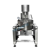 Machine automatique à sucre caramel confiture Wok agitateur inclinable marmite à vapeur mélangeur de cuisson planétaire bouilloire à double paroi