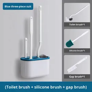 Ensemble de brosse de toilette en <span class=keywords><strong>plastique</strong></span> de style japonais à fixer au mur, sans angles morts, manche long, poils doux, brosse de nettoyage Yiwu - Product Image 4