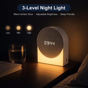 SM04 Máquina de Ruido Blanco 4 en 1, Altavoz Inalámbrico BT, Reloj Despertador Digital, Luz Nocturna con 3 Modos de Temporizador para un Sueño Profundo - Product Image 4