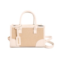 Sac à bandoulière carré en PU contrasté pour femme, avec poignée supérieure, nouveau modèle 2026, personnalisable avec logo OEM, directement de l'usine