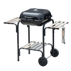 商業ポータブルキャンプガーデン屋外バーベキュー喫煙者トロリー木炭バーベキューグリルテーブル付き - Product Image 2