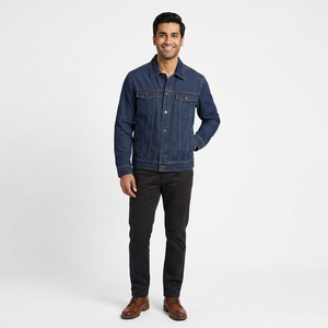 OEM High Quality Custom Mens <b>Denim</b> Jacket Casual Button <b>Coat</b> with Winter Season Men's JacketsMan JacketsJacket for Man - Product Image 1