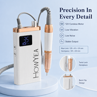 Machine à ongles professionnelle portable rechargeable, moteur sans noyau 35000 tr/min, lime à ongles électrique pour manucure acrylique et gel