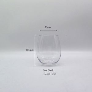 Offre Spéciale – Verre à Vin/Whisky en Plastique Transparent Incassable de 15 oz, Forme Œuf, Personnalisable avec Logo OEM, Idéal pour Bar à Domicile et Fêtes – Vente Directe Usine - Product Image 2