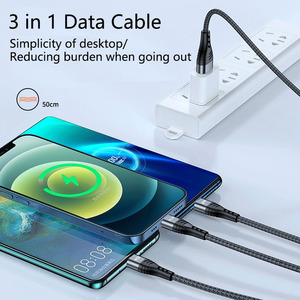 6A 3-in-1 có thể thu vào cáp USB linh hoạt đa thiết bị sạc cáp với Type-C cho IP Mac <span class=keywords><strong>Android</strong></span> cho máy tính - Product Image 3