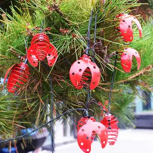 Waterproof Solar Holiday Festival Garden New Insect Ladybug Style String Light Decoration