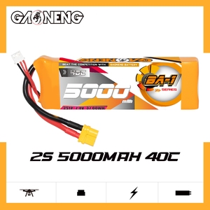 Batería LiPo RC GAONENG GNB BA-1 Serie 5000mAh 2S 7.4V 40C 80C XT60 para Coches y Barcos RC 1/10 1/8, Axial Yi Kong Vanquish - Product Image 2