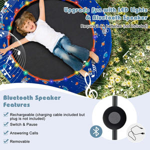 Mini Trampolín Plegable de Acero y Espuma para Niños, Fácil de Montar, con Luces y Música para Uso en Interiores/Exteriores - Product Image 6