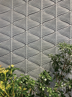 Carrelage décoratif mural en béton UHPC PYRAMID B-3D au design moderne, épaisseur 20 mm, pour intérieur, salle à manger, supermarché, extérieur, villa, centre commercial
