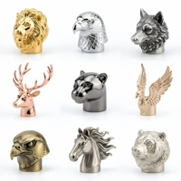 Capuchon de parfum professionnel en alliage de zinc FEA 15 mm, design personnalisé cheval et ours, couvercle magnétique en Zamac, fabrication usine