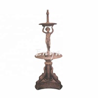 Fontaines d'eau vintage pour patio et jardin, grandes fontaines d'ange à deux niveaux, fontaines en fonte de fer pour l'extérieur, chérubins, jardins aquatiques, cascades