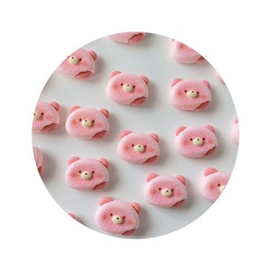 เรซิ่นคาโบชองรูปหมีการ์ตูนน่ารักแบบใหม่ 100 ชิ้น สำหรับตกแต่งสมุดภาพ DIY งานแต่งงาน กิ๊บติดผม และงานฝีมือต่างๆ - Product Image 2