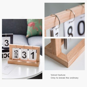 Personalizado negro <span class=keywords><strong>de</strong></span> <span class=keywords><strong>madera</strong></span> llegada perpetuo <span class=keywords><strong>de</strong></span> escritorio calendario bloque - Product Image 4