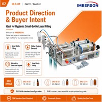 Imberson 10-500ml Machine de remplissage de liquides à double tête 316L pour liquides hygiéniques