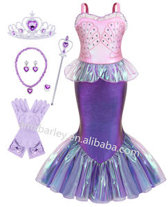 Vestido de princesa para niña de 3 a 8 años, disfraz de sirena para niños, Cosplay, ropa de fiesta de cumpleaños de carnaval, vestido de sirena - Product Image 3