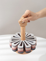 Sous-plats, dessous de pot et sous-verres isolants anti-brûlure au design moderne Morandi Flower pour la maison - Plastique
