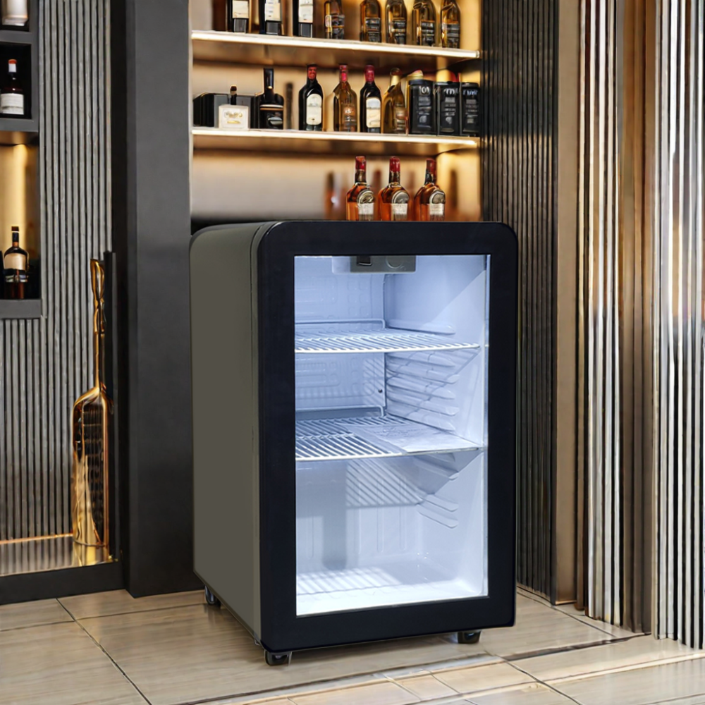 MEISDA ディスプレイクーラー ミニ飲料ディスプレイ冷蔵庫ガラスドア