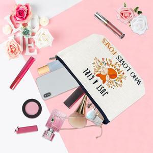 Borsa Cosmetica in Tela di Cotone ECO, Astuccio Multifunzione <span class=keywords><strong>per</strong></span> Trucchi e Snack, Borsa da Viaggio con Cerniera Grande Capacità <span class=keywords><strong>per</strong></span> Ragazze, Amiche e <span class=keywords><strong>Mamme</strong></span> - Product Image 5