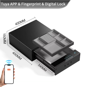 CEQSAFE Coffre-fort intelligent américain dissimulé, mini tiroir de sécurité électronique avec serrure à code intelligent - Product Image 6