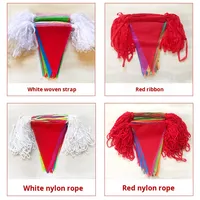 Drapeaux de sécurité triangulaires personnalisés colorés Forte, cordes de drapeaux en nylon non réfléchissants, mariage, ouverture, célébration, avertissement