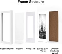 Set Bingkai Foto Kayu Custom 5 Buah untuk Memajang Gambar 8x10 dengan Bantalan atau 11x14 Tanpa Bantalan Bingkai Foto Galeri Dinding