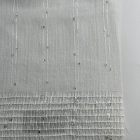 Tissu de rideau en voile blanc respirant 100% polyester tissé pour chambre à coucher