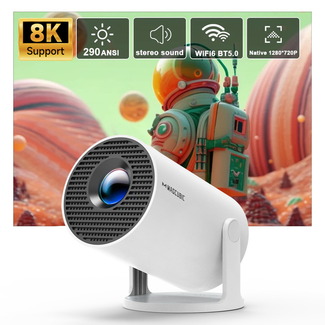 2026 Hot Smart Game Projector IHOMELIFE ISMARTX-300 720P Android 11 4K Support WiFi 6 Portable LCD Wireless Controller Remote