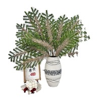 5 Aiguilles de pin artificielles trempées dans du Thasone pour bonsaï en pot, décoration verte d'intérieur