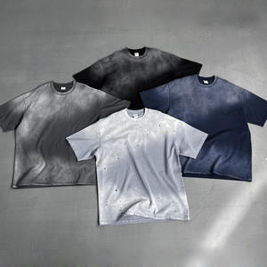 เสื้อยืดโอเวอร์ไซส์สไตล์วินเทจ ล้างสี  สำหรับผู้ชาย  รับสกรีนโลโก้ตามสั่ง - Product Image 1