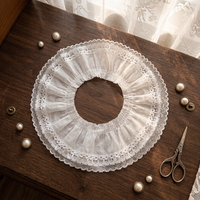 Dentelle ondulée double couche légèrement extensible en polyester, tissu de dentelle décoratif pour robes, usine de dentelle