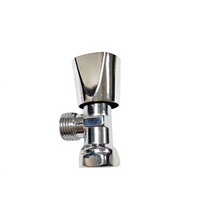 Robinet d'angle manuel en alliage de zinc finition chromée, filetage interne/externe 1/2 po, pour salle de bain, durable, type triangle, fabrication ODM
