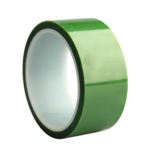 Cinta personalizada de alta temperatura de silicona ignífuga cinta de poliéster verde PET