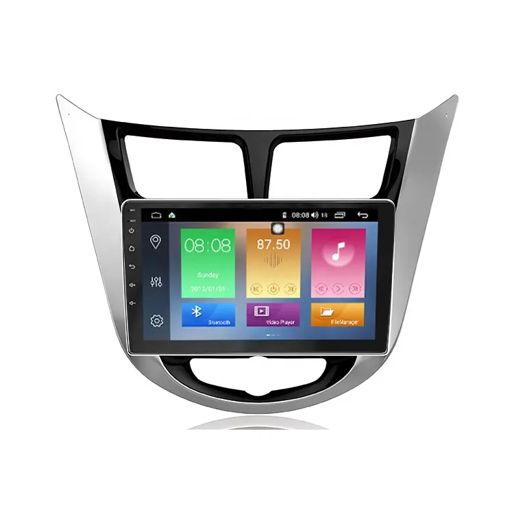 IOKONE Stereo Mobil 9 "8-Core, TAPE Mobil Android 9.0 Din Ganda untuk Hyundai Accent 2010 2011 2012 2013 2014 2015 2016