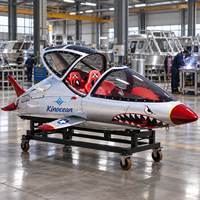 Jet-boat 2 places de style requin, 230 CV suralimenté, pour les aventures en mer et en lac