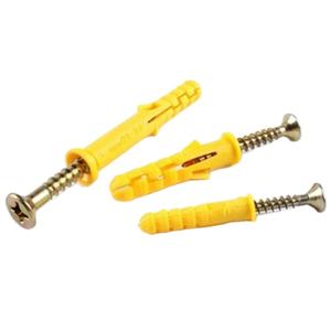 Fixation du cadre de la prise murale <span class=keywords><strong>Ancre</strong></span> jaune avec vis à ailettes simple Nylon Ancrage plastique expansible Tornillo - Product Image 4