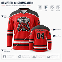 Maillot d'entraînement de hockey sur glace avec nom, numéro, motif et couleur personnalisés pour les équipes de clubs d'adultes et de jeunes, vente en gros et commandes d'équipes