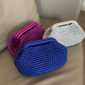 Borse a Mano Metallizzate <span class=keywords><strong>di</strong></span> Lusso Fatte a Mano all'Ingrosso Pochette da Sera da Matrimonio Borsa all'Uncinetto per Donna - Product Image 5