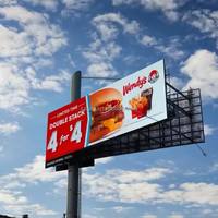 Écran LED extérieur étanche grand format P4/P6/P10, module de panneau LED pour affichage numérique, idéal pour les devantures de magasins et la signalisation de rue