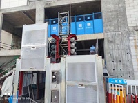 Plateforme élévatrice de chantier portable à télécommande, cage simple, treuil de chantier
